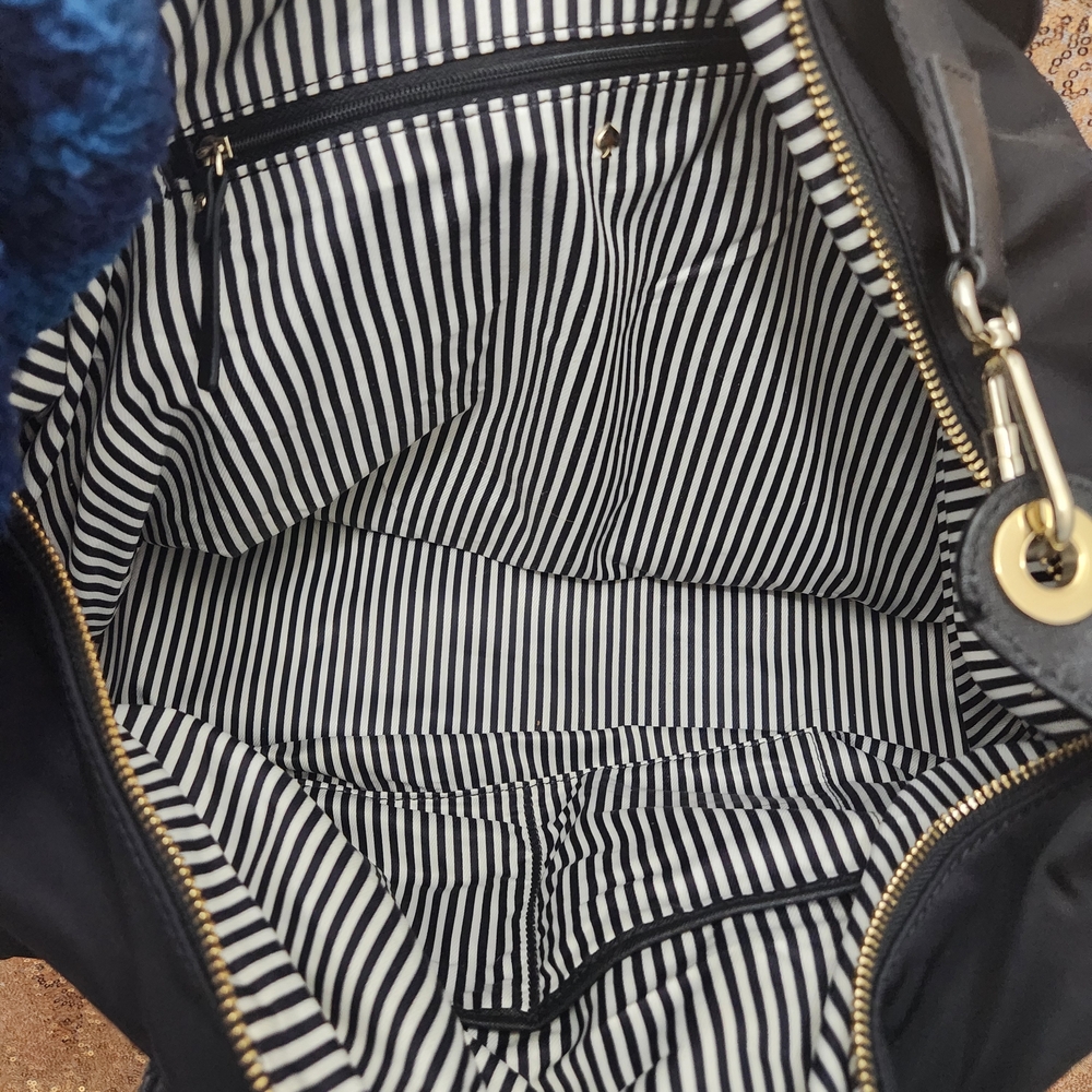 Kate Spade Black Bead Embellished Weekender Duffel Bag - Picture 7 of 11